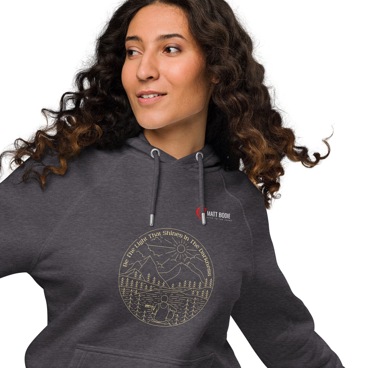 Be the Light Unisex eco raglan hoodie