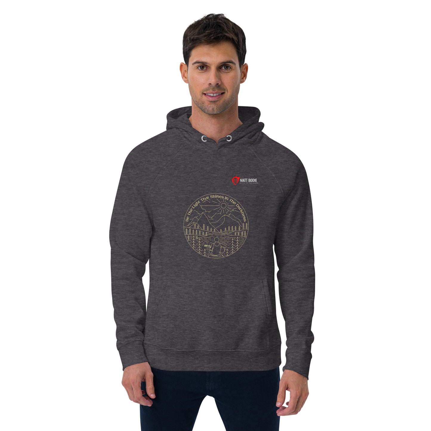 Be the Light Unisex eco raglan hoodie