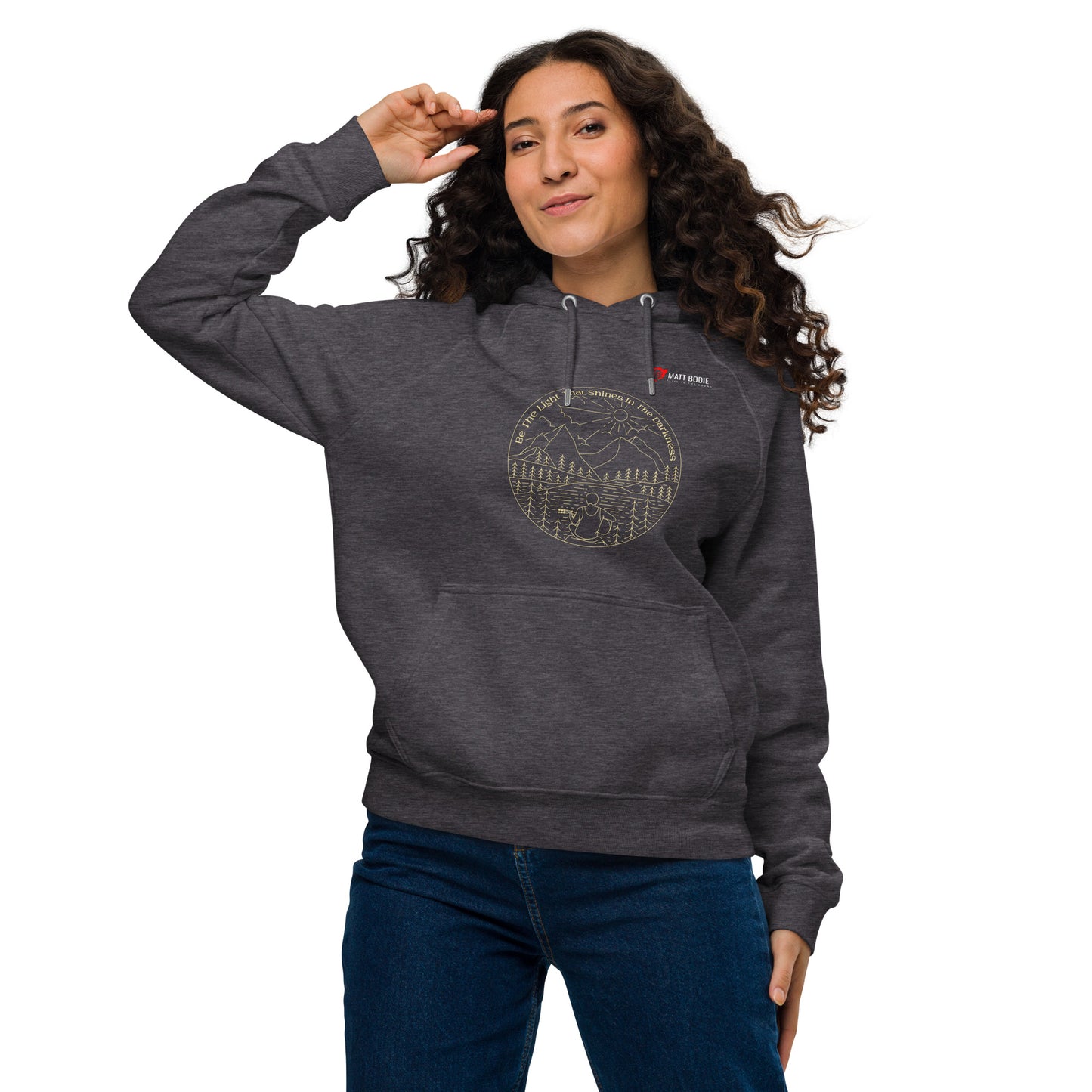 Be the Light Unisex eco raglan hoodie