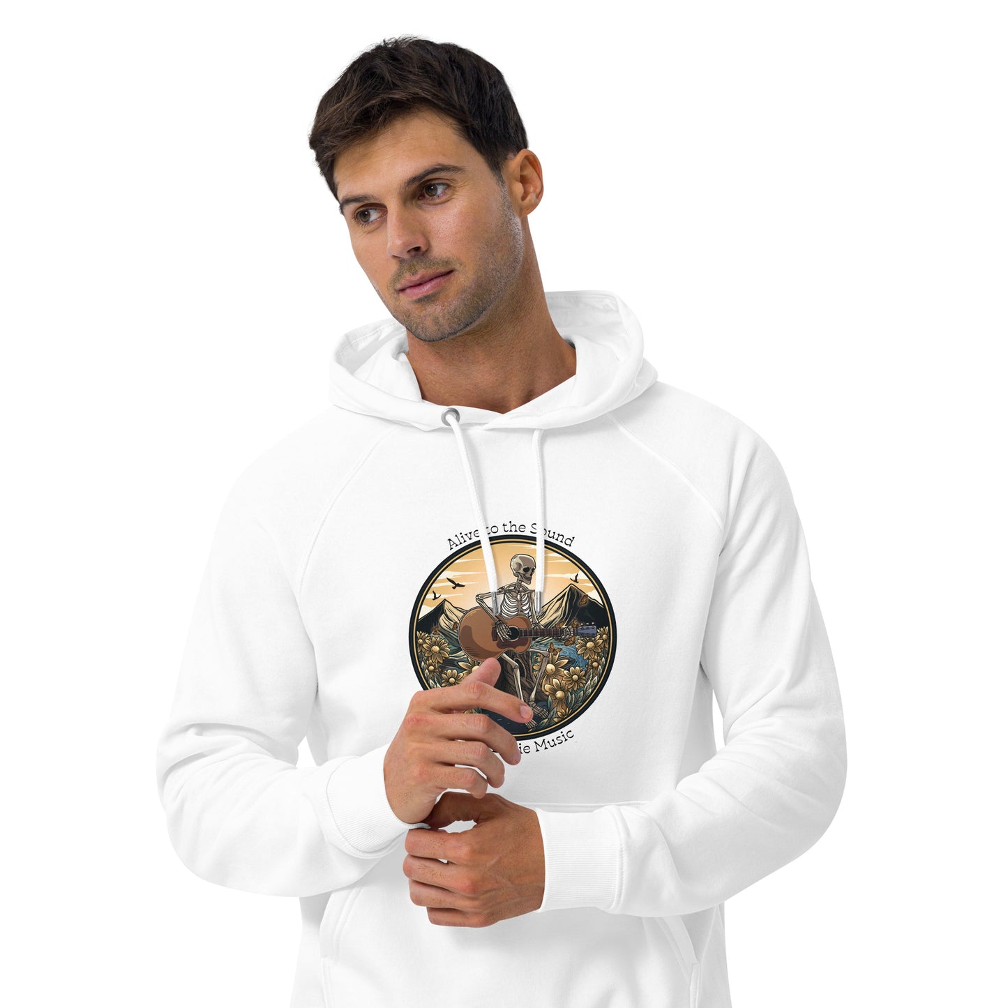 From Death to Life Unisex eco raglan hoodie